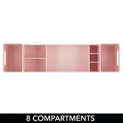 mDesign Medicine Box with Side Handles for The Bathroom – Stackable Pill Box with 7 Compartments for Medicines, Vitamins or Plasters – Medicine O