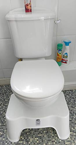 7" Bathroom Toilet Stool, Medically Tested Squatting Toilet Stool, Non-invasive Remedy for Haemorrhoids, Constipation, IBS, Flatulence, Bloating