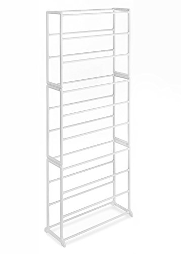 Whitmor Shoe Tower, Resin, White, 30 Pair (10 Tier)