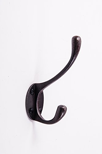 Black Country Metal Works Hastings Traditional Cast Iron Hat Coat Hook (Cast Iron, Pack of 8)