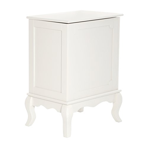 Premier Housewares Garden Storage MDF White Finish Bedside Table Outdoor Storage Box Garden Storage Box Waterproof Large Sideboard Storage Cabine