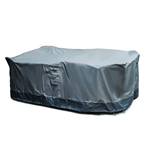 Maypole 6 Seater Rectangular Table & Chairs Covers 600D Oxford Heavy Duty Water Resistant PVC Lined