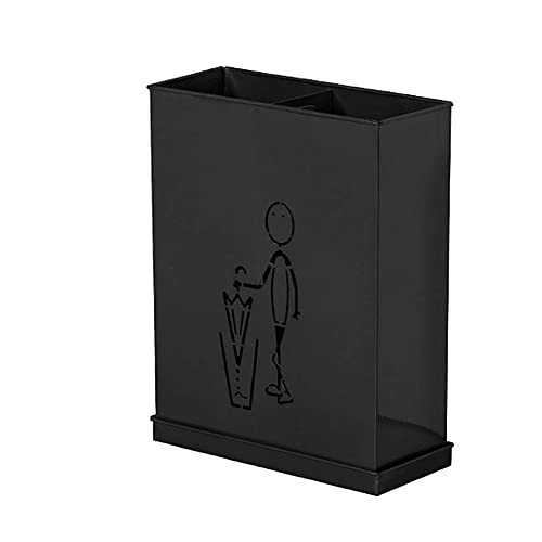 FBITE Umbrella Stands,Umbrella Holder Metal Umbrella Stand with Removable Drip Tray 2 Compartment Design Large Umbrella Standing Rack/Black/36 *