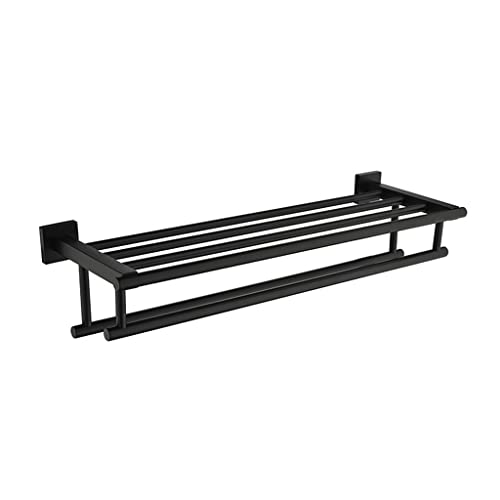 HIGOH Towel Racks,Bathroom Towel Rack Wall Mounted Towel Holder,Square Towel Rack,Bathroom Toilet Rack,Towel Bar Double Bath Towel Rail