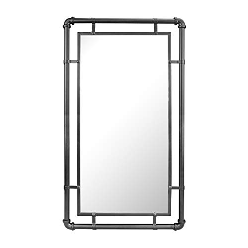 Stonebriar Wall Mirror, Metal, Black, 29.1" x 16.7"