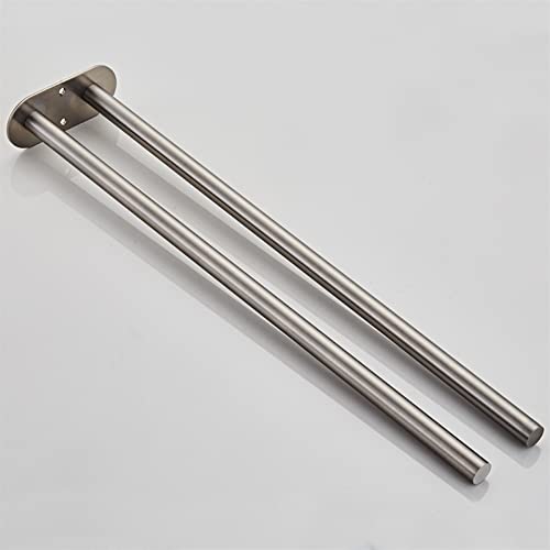 HIGOH Towel Racks,Towel Holder Towel Rail for Bathroom, Double Arm Towel Holder, Towel Bar Rail, Wall Kitchen Hanger Shelf for Towels Bathroom Ha