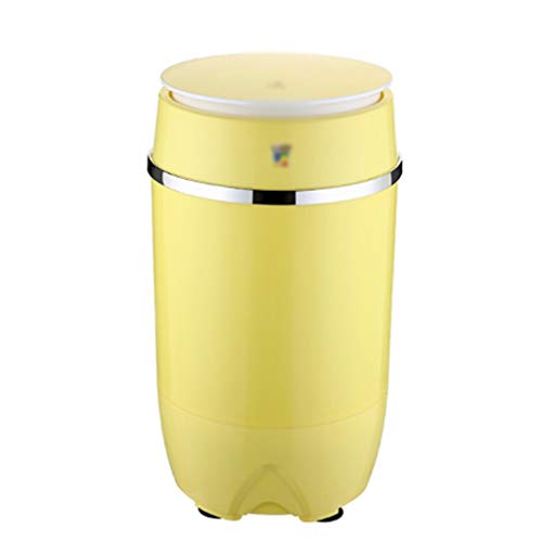 XYZMDJ Portable Washing Machine Single-barrel Baby Fully-automatic Wheel home Small Mini Washing Machine Yellow Mini Barril