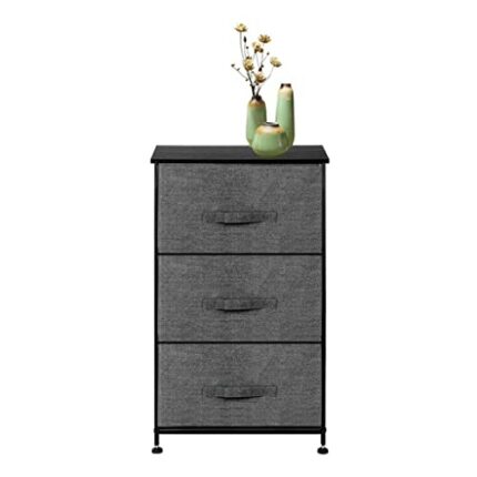 BHVXW 3 Layers Fabric Drawer Nightstand Organizer Closet Storage Non-woven Chest of Dresser Sundries Cabinet Home Bedroom Furniture