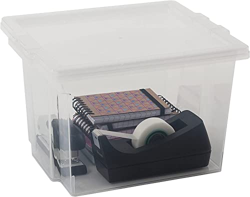 Iris Ohyama, Set of 6, Storage boxes, 10 L, with lid, stackable, garage, bedroom, living room - Useful Storage Box USB-SP - Transparent