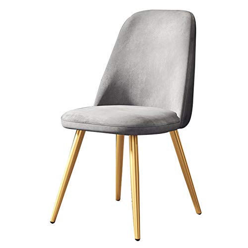 Modern Kitchen Dining Room Chairs Velvet Reception Dining Chair Soft Cushion Seat And Back Non-slip Metal Legs For Living Room Patio Office Kitch