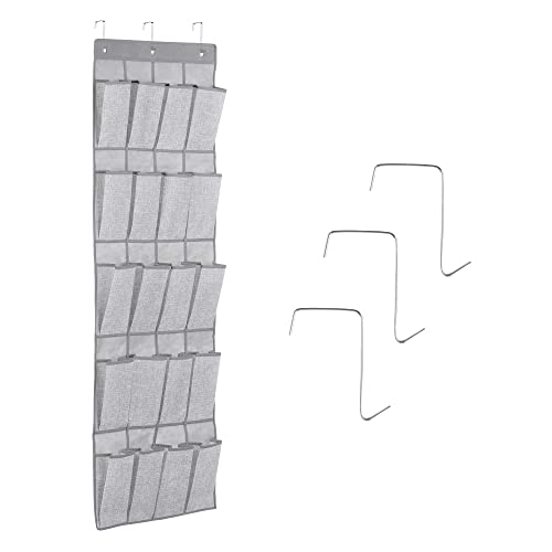 Navaris Over Door Shoe Storage - Hanging Shoe Organiser For Cupboards And Wardrobes - Hanging Shoe Rack - Behind Door Space Saving Organizer - Li