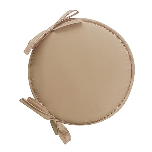 JIOJIO Round Bistro Seat Cushions with ties Outdoor Bistro Chair Cushion Round Bar Stool Cushion 15 (grey 3209)