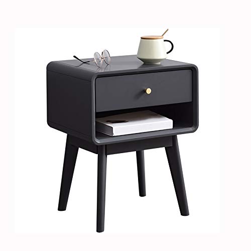 JYDQM Nordic Solid Wood Bedroom Bedside Table, Household Log Simple Bedside Table