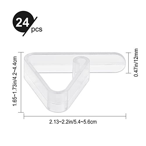 GORGECRAFT 24 Pieces Transparent Clear Tablecloth Clips Picnic Table Cloth Hold Down Clips Plastic Non-Slip Tablecloth Clips For Outside Picnics
