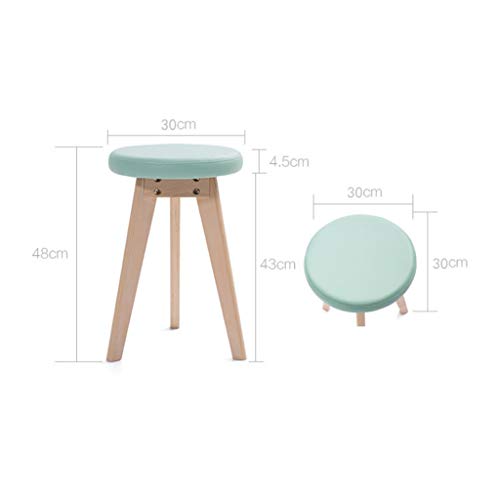 LUKEO Solid Wood Creative Shoes Changing Stool Tea Table Low Stool Sofa Stool Small Stool Shoes Wearing Stool Round (Color : 3-pack)