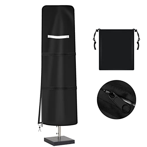 OZYAN Parasol Cover Patio Umbrella Covers,Waterproof Windproof,Anti-UV with Zip,210D Oxford Fabric Garden Parasol Cover for 7ft to 9ft Garden Out