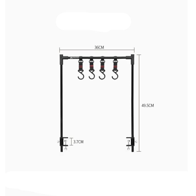 NUZAMAS Outdoor Camping Desktop Storage Rack Hanger, Foldable BBQ Picnic Hanging Table Shelf, Detachable Multifunctional Tableware Bracket, Alumi