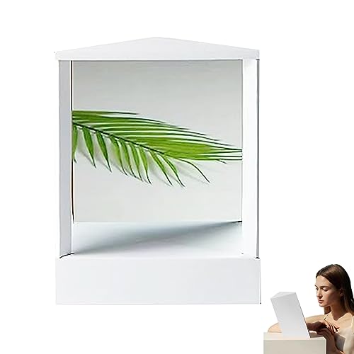Makeup Mirror 7.28x6.89x8.66 inch Triangular Fixed Non-reversing Mirror Desktop Standing Inverted Mirror Cosmetic Mirror for Inverted Mirror Pers
