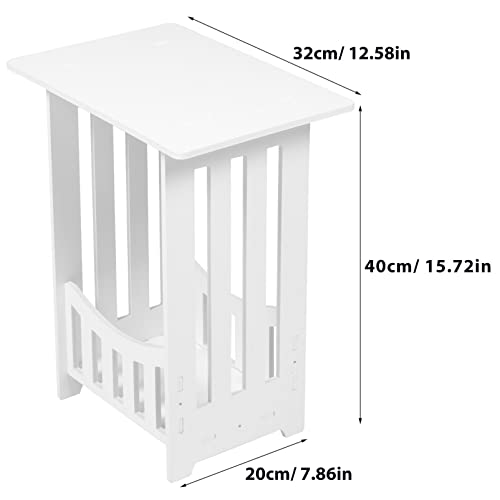LALAFINA Side Table Narrow End Table Bedside Tables Nightstand Small Bookcase Bathroom Storage Shelves Display Rack for Living Room Bedroom Sofa
