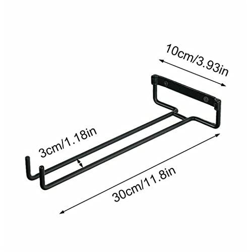 KTSCFS 2pcs Iron Wine Rack Wine Glass Cup Holder Simple Upside-down Hanging Rack Storage Counter Bar