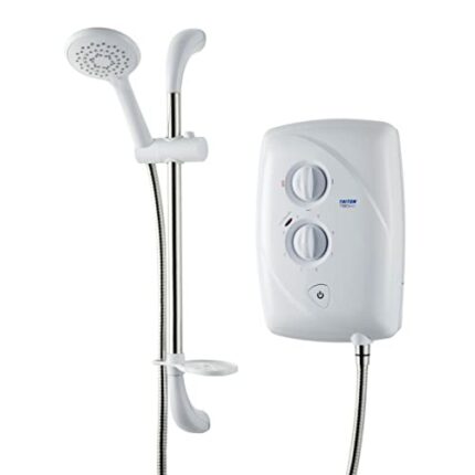 Triton T80 Easi-Fit 10.5kW | Shower Electric | 10.5 kW | White I Electrical Showers | with Showerhead & Anti Twist Hose | Best Electric Shower Un