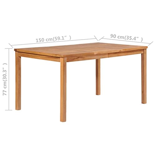 DLOETT Garden Dining Set 5pcs Solid Teak Wood Garden Furniture Garden Set Minimalist Outdoor Furniture