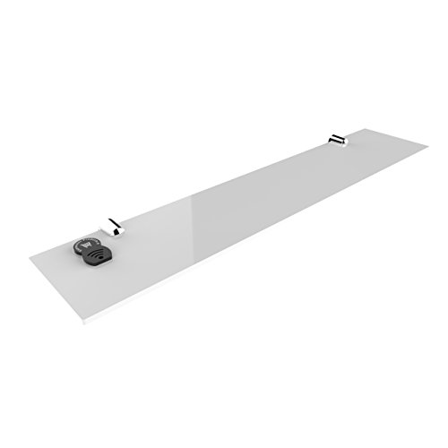 Expression Products Straight Acrylic Safety Shelf 500mm x100mm, Bathroom, Bedroom, Office, Free Trolley Token Material Sample Included per Shipme