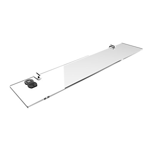 Expression Products Straight Acrylic Safety Shelf 500mm x100mm, Bathroom, Bedroom, Office, Free Trolley Token Material Sample Included per Shipme