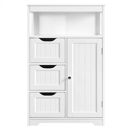 N/A Bathroom Storage Cabinet with Shelving, White Bathroom Cabinets