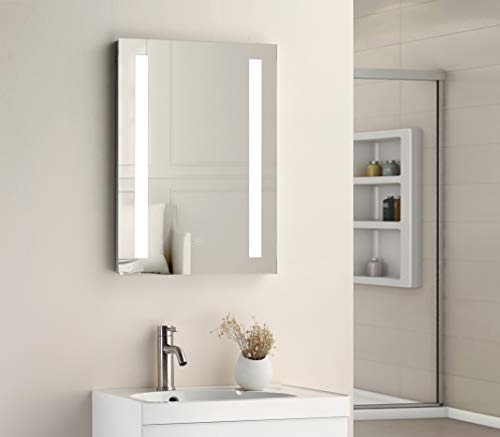 Keenware KBM-003 LED Bathroom Mirror with Demister & Shaver Socket; 700x500mm Silver
