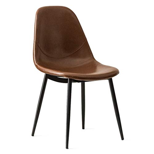 Modern Kitchen Dining Room Chairs Leather Dining Chairs Kitchen Chair Water Proof PU Leather Side Chair With Black Metal Legs For Dining And Livi