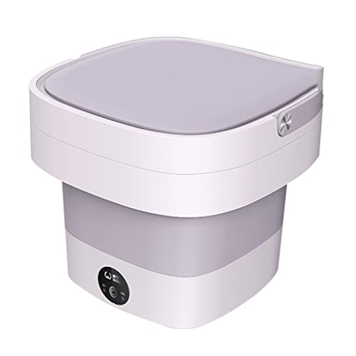 XYZMDJ Folding Washing Machine Portable Small Household Wash Underwear Panties Socks Washing Machine Shoes Machine (Color : Purple)