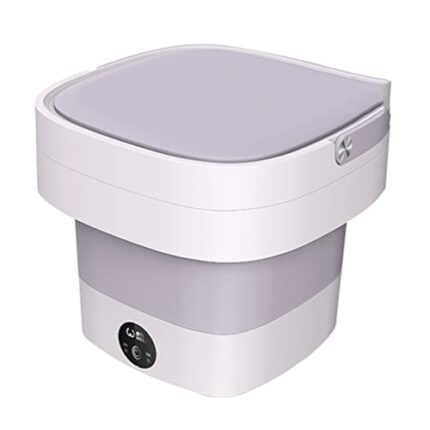 XYZMDJ Folding Washing Machine Portable Small Household Wash Underwear Panties Socks Washing Machine Shoes Machine (Color : Purple)