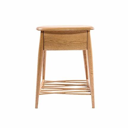 N/A Fashion Nightstands White Oak Bedside Table Northern European Solid Wood Small Sized Cabinet Minimalist