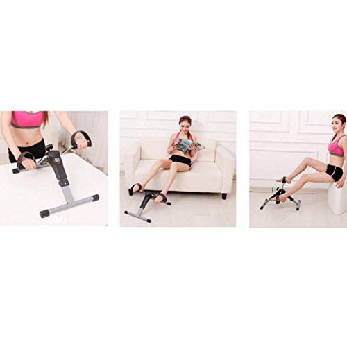 LUNEZY Folding Bicycle Mini Leg Rehabilitation Training Device with Adjustable Resistance with Digital Display,Blue