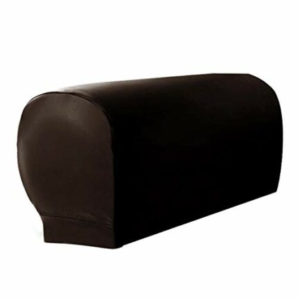 Yangxue Sofa Armrest Covers 2pcs Couch Stretchy Practical Protectors Chair Slipcover Accessories Waterproof PU Leather Arm Furniture Home Elastic