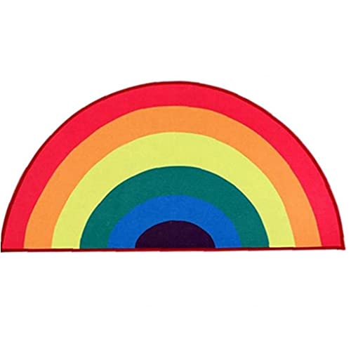 Outdoor Front Door Mats Rainbow Rug Housewarming Doormat Gift Present Dirt-trapper Barrier 18x34 Inch Multicolor