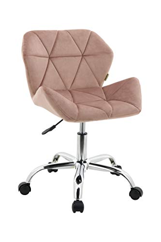 HNNHOME Modern Eris Padded Swivel Fabric Home Office Desk Computer Chair, Height Adjustable (Dark Green, Velvet)