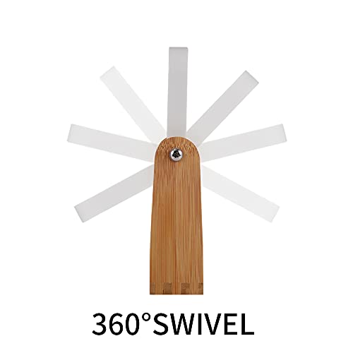 LOTIKO Makeup Mirror with Natural Bamboo Stand, 1X/3X Magnification Double Sided 360 Degree Swivel Magnifying Mirror,Vanity Table,Office Desk,Roo