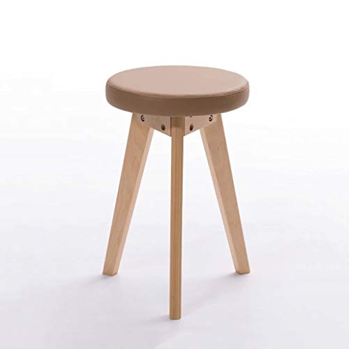 LUKEO Solid Wood Creative Shoes Changing Stool Tea Table Low Stool Sofa Stool Small Stool Shoes Wearing Stool Round (Color : 3-pack)