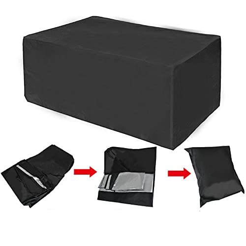 AISENPARTS 210D Heavy Duty Oxford Outdoor Patio Garden Furniture Covers Waterproof Windproof and Anti-UV Garden Protectors Rectangular 123x123x74