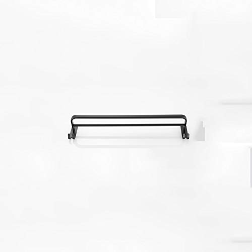 RSOCHS Towel Rack Wall-mounted Towel Rack, Bathroom Aluminum Black Towel Rail Track Matte Black Towel Rack