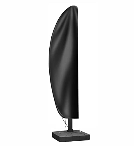 Emwel 205cm high Parasol Cover, Oxford Fabric Waterproof Parasol Cantilever Umbrella Cover with Zipper Garden Outdoor Umbrella - Black