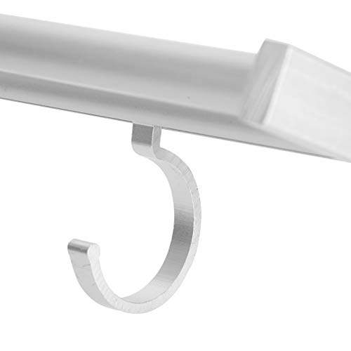 Fafeicy 40cm Stainless Steel Bathroom Towel Rail Rust Proof Wall Mounted Bath Drying Rack with 5 Hooks