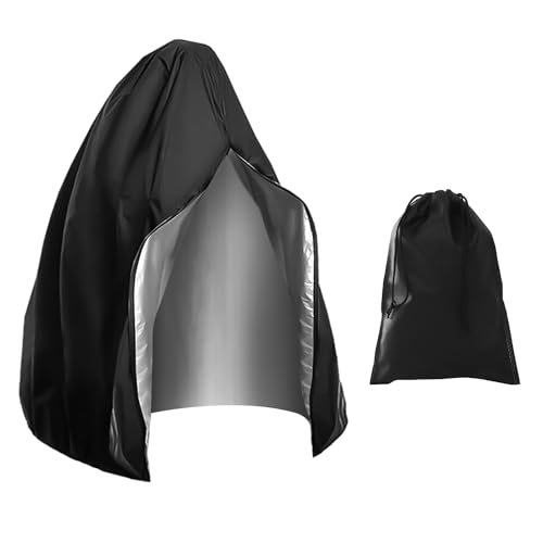 MUEEAD 1 Piece Black 210d Egg Chair Cover with 1 Storage Bag, Garden Hanging Chair Cover, Heavy Hanging Waterproof Cover, Outdoor Swing Chair Cov