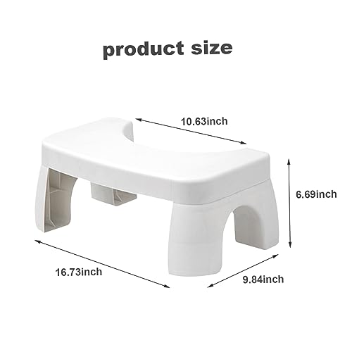 HoveeLuty Toilet Stool for Adults Kids Non-slip Poop Stool Types C fit storage Squatting Stool 35 Degree Bathroom Step Stools for Squat Posture t