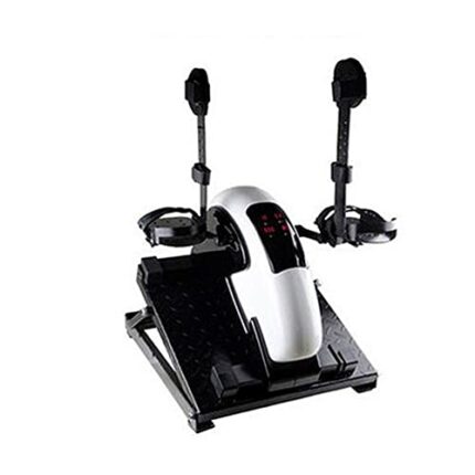 LUNEZY Electric Rehabilitation Exercise Bike Upper Limb Lower Limbs Hand Leg Bicycle Elderly Home Pedal Exerciser Bike, Resistance Adjustable (C)