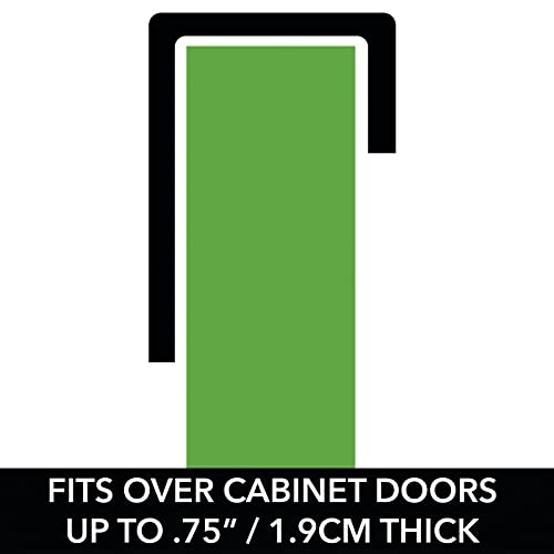 mDesign Tea Towel Holder — Over Door Towel Rail with No Drilling Required — Kitchen Towel Rail — For Kitchens and Bathrooms — Set of 2 — Bronze