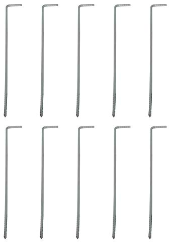 Savage Island 400mm x 6mm 10 Pack Galvanised Heavy Duty Steel Ground Stakes/Tent Pegs / Anchor Stakes. Suitable For Marquees, Trampolines, Gazebo