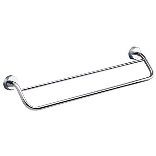 Kapitan Double Towel Bar Rail - Stainless Steel - 60 cm / 23.6 inches 3M Self Adhesive OR Screws Mounting, Polished Finish, Made in EU, 20 Years